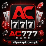 AC777 Game logo with allpakapk.com.pk displayed below.