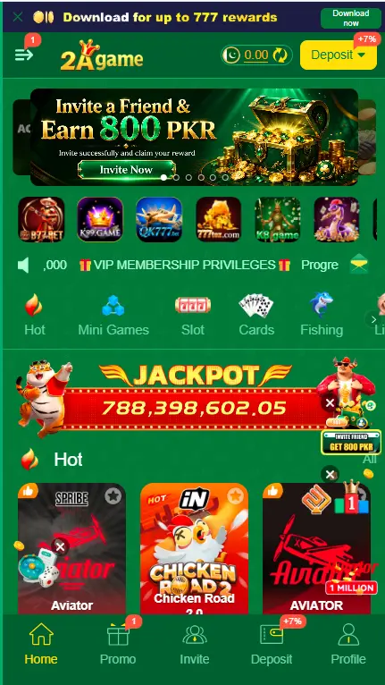 SKM777 Game home page interface