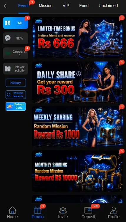 Gaming promotions and available bonus offers