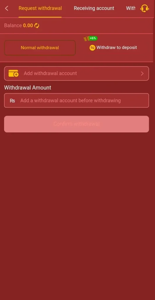 LAAM777 Game withdrawal page