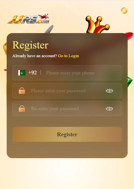 Mobile registration form for creating a new account