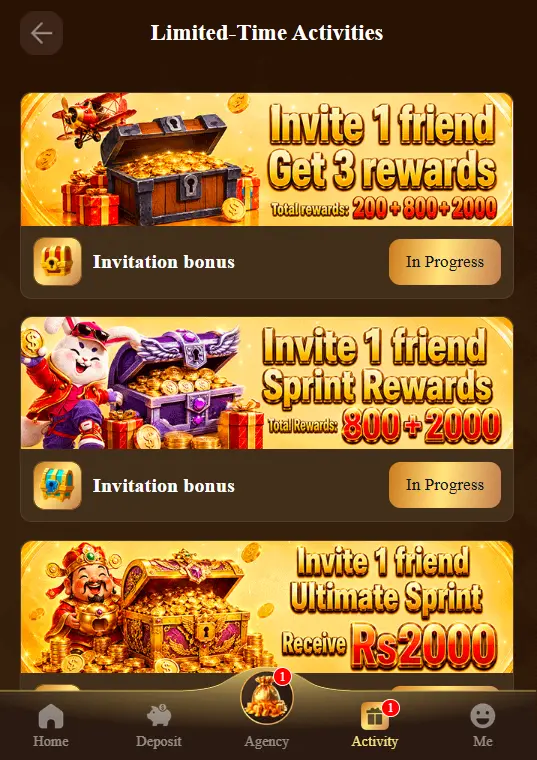 Mobile promotions screen showing current offers
