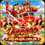 Boo999 Game logo with allpakapk.com.pk branding