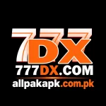 777DX Game logo with allpakapk.co.pk branding